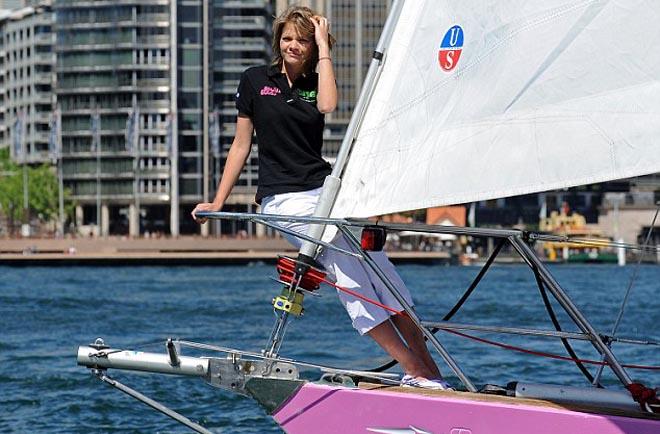 Jessica on her S&S 36, Ella's Pink Lady - four years later, what is she up to? ©  SW